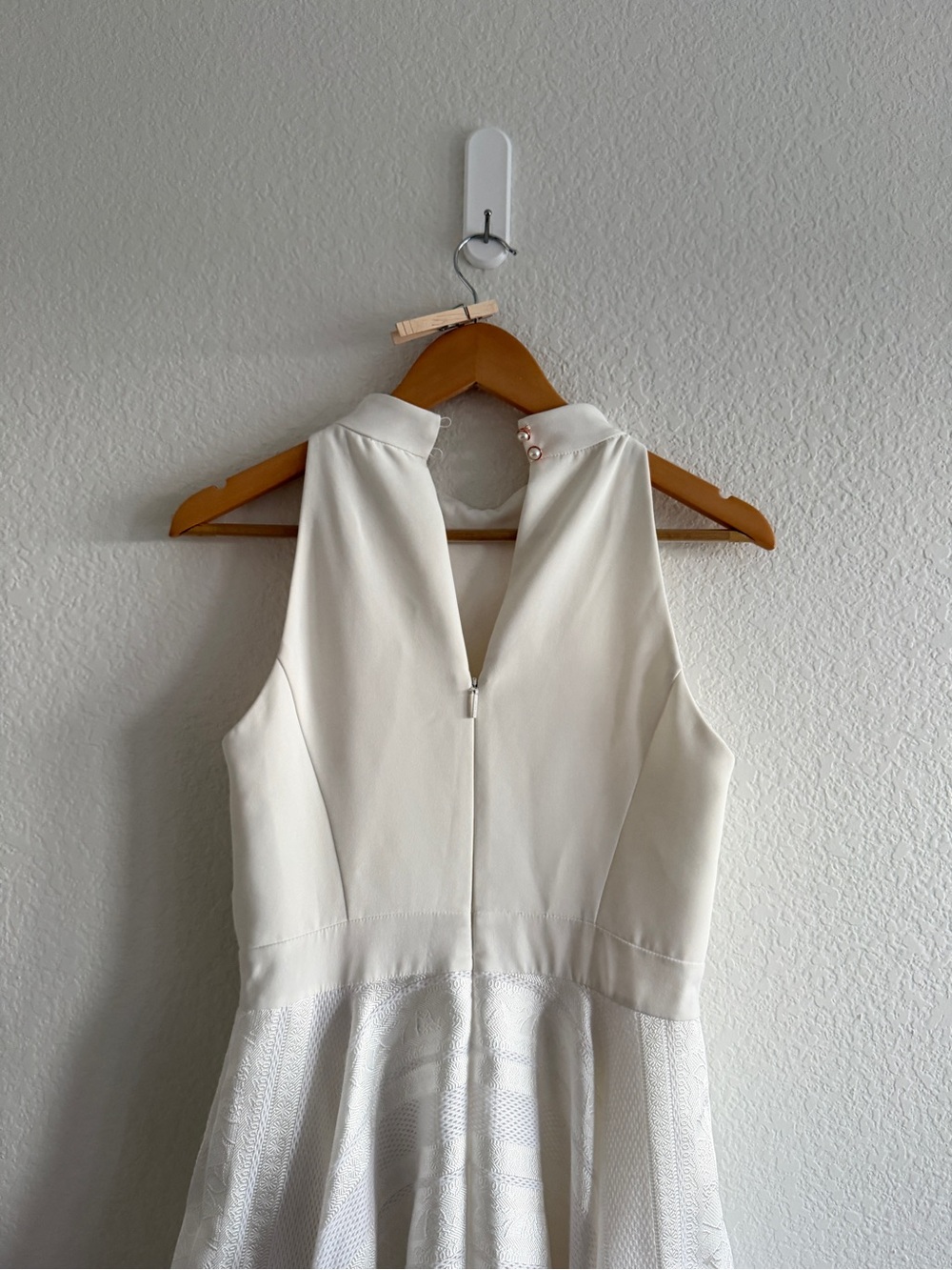 Ted Baker White Halter High-Low Handkerchief Hem Dress Ted size 2 US size 6 - Picture 8 of 12